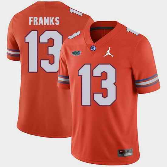 Men Florida Gators Feleipe Franks Orange Jordan Brand 2018 Game Jersey
